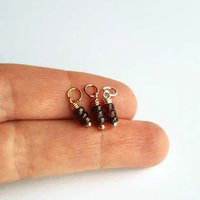 Tiny Genuine Garnet Gemstone Stack Charm ~ January Birthstone ~ Handmade by The Tiny Tree Frog Jewellery