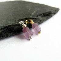 Raw Amethyst Gemstone Charm ~ February Birthstone ~ Handmade by The Tiny Tree Frog Jewellery