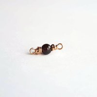 Tiny Red Garnet Gemstone Connector ~ January Birthstone ~ Handmade by The Tiny Tree Frog Jewellery