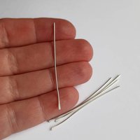 Hammered Sterling Silver Paddle Head Pins ~ Set of 10 ~ Handmade by The Tiny Tree Frog Jewellery