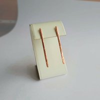 Hammered and Textured Copper and Sterling Silver Stick Earrings ~ Handmade by The Tiny Tree Frog Jewellery
