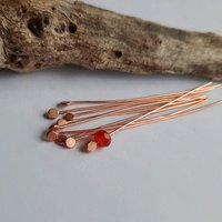 Flattened Ball End Copper Head Pins ~ Handmade by The Tiny Tree Frog Jewellery