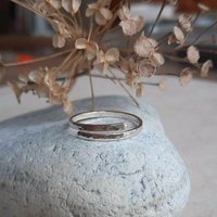 Textured sterling silver finger, midi or thumb ring, handcrafted The Tiny Tree Frog Jewellery