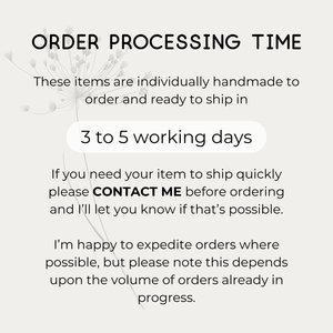 The Tiny Tree Frog Jewellery order processing times infographic