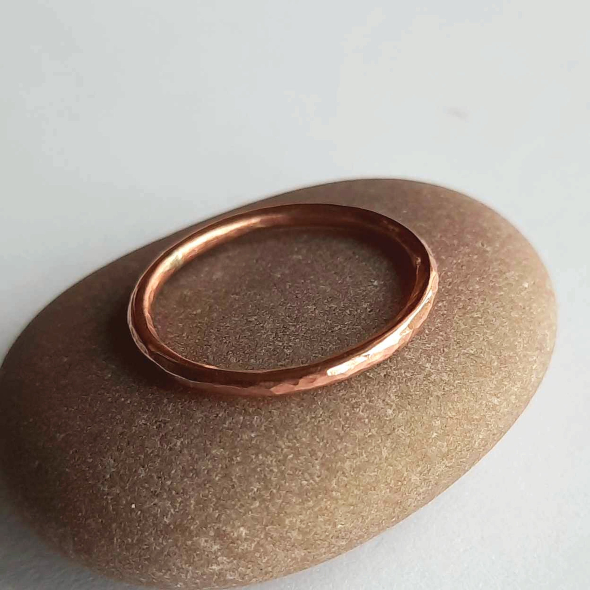 Hand Forged Copper Finger or Thumb Ring, Hand Made by The Tiny Tree Frog Jewellery
