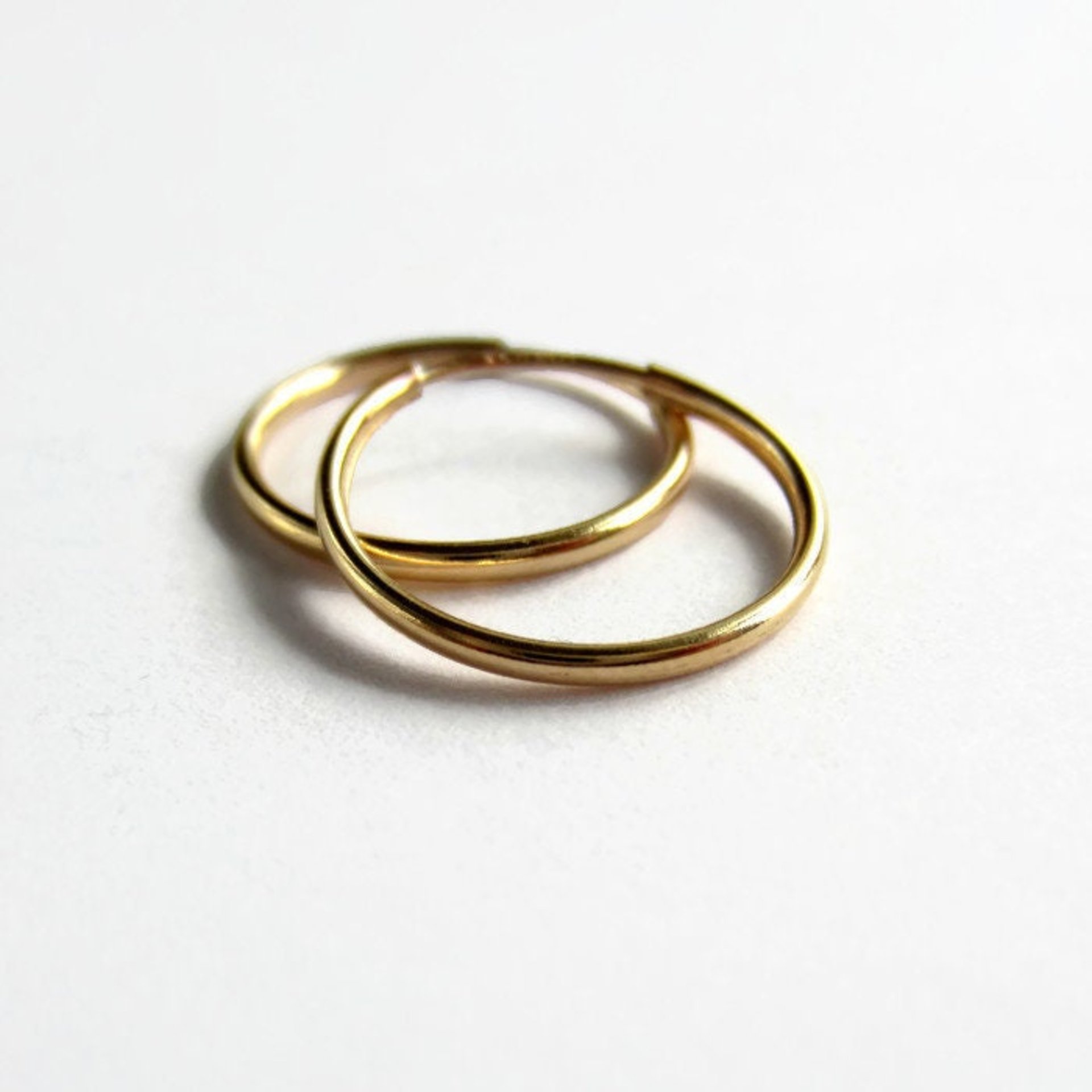 Single or Pair of 16mm 14K Gold Filled Hoop Earrings ~ The Tiny Tree Frog Jewellery