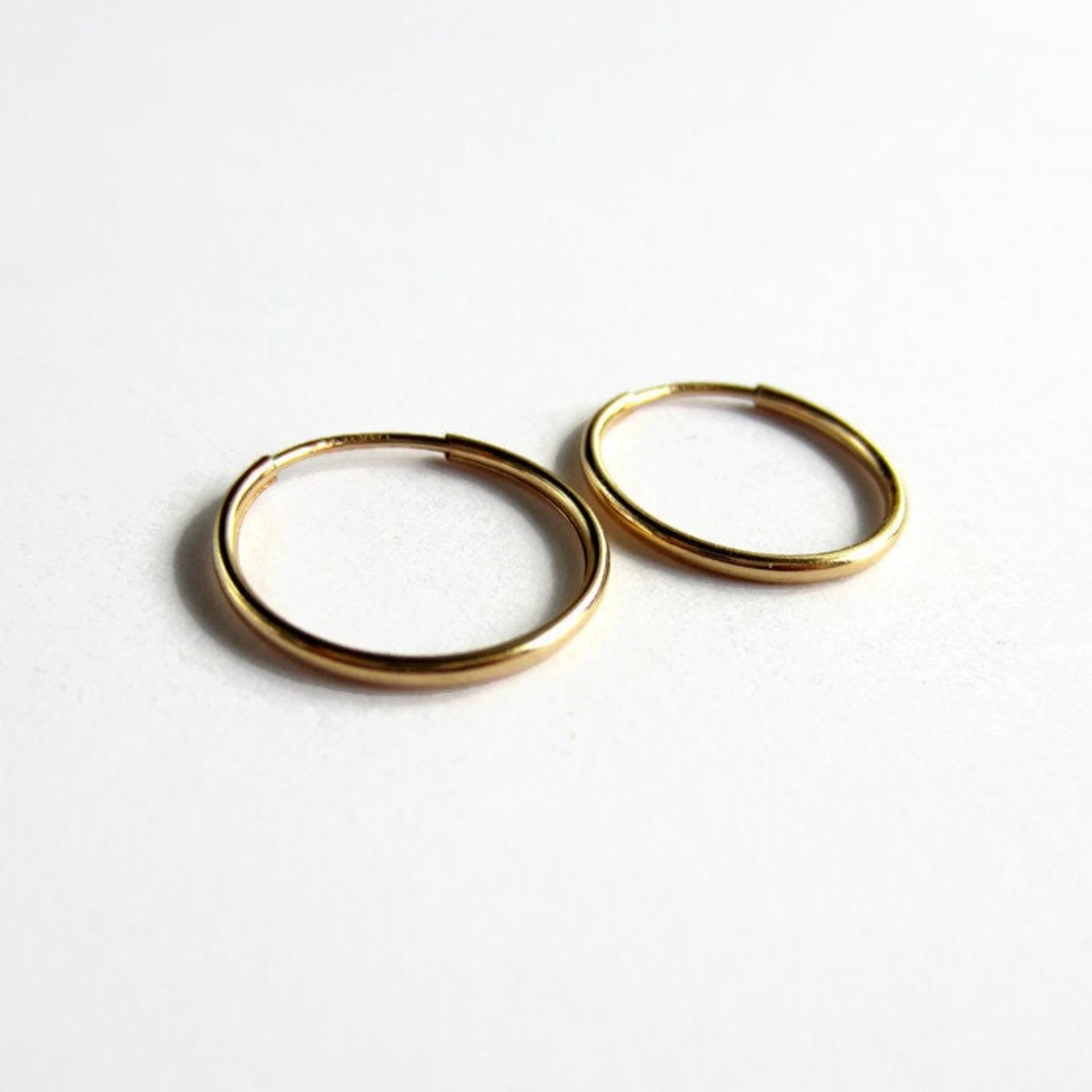 Single or Pair of 14K 20mm Gold Filled Hoop Earrings ~ The Tiny Tree Frog Jewellery