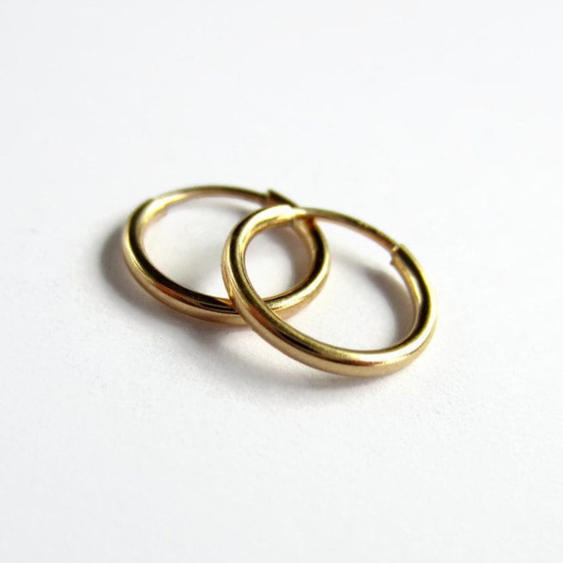 Single or Pair of Small 12mm 14K Gold Filled Huggie Hoop Earrings ~ The Tiny Tree Frog Jewellery