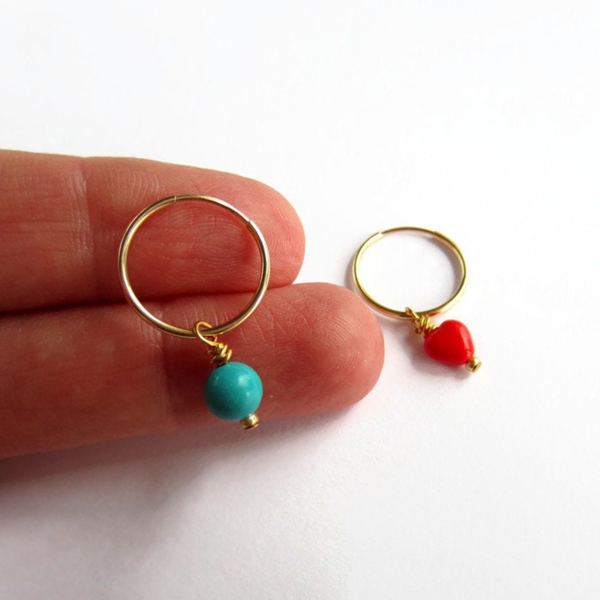 Single or Pair of 16mm 14K Gold Filled Hoop Earrings ~ The Tiny Tree Frog Jewellery