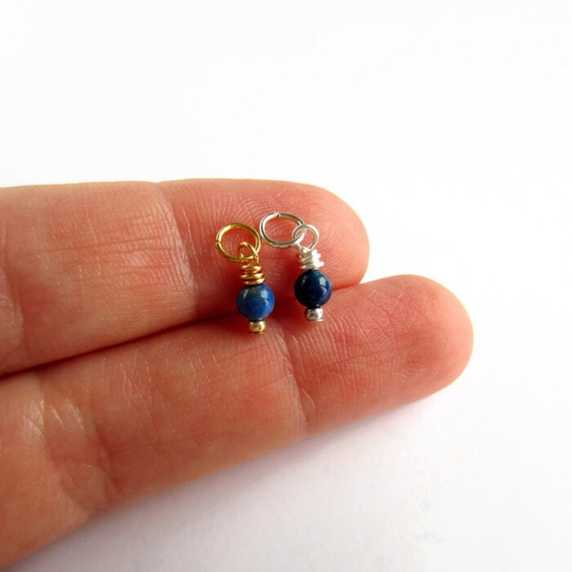 Lapis Lazuli Gemstone Charm ~ September Birthstone ~ Handmade by The Tiny Tree Frog Jewellery