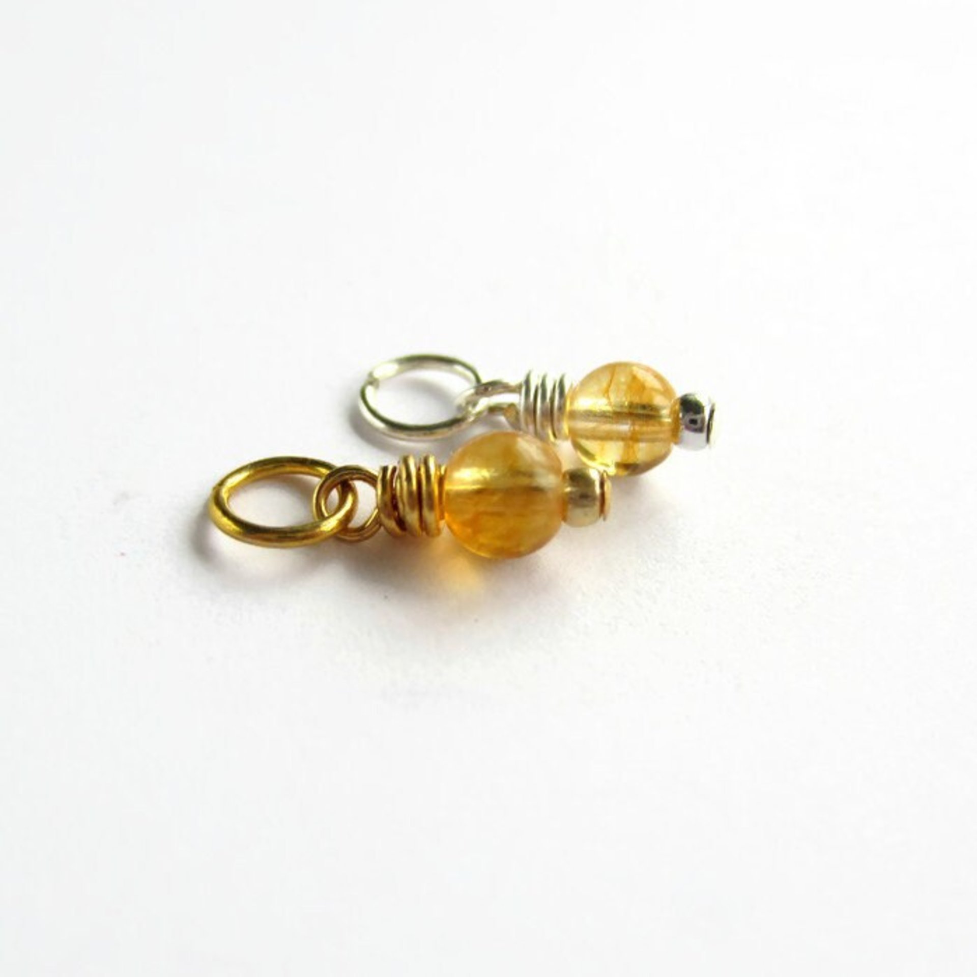 Citrine Gemstone Charm ~ November Birthstone ~ Handmade by The Tiny Tree Frog Jewellery