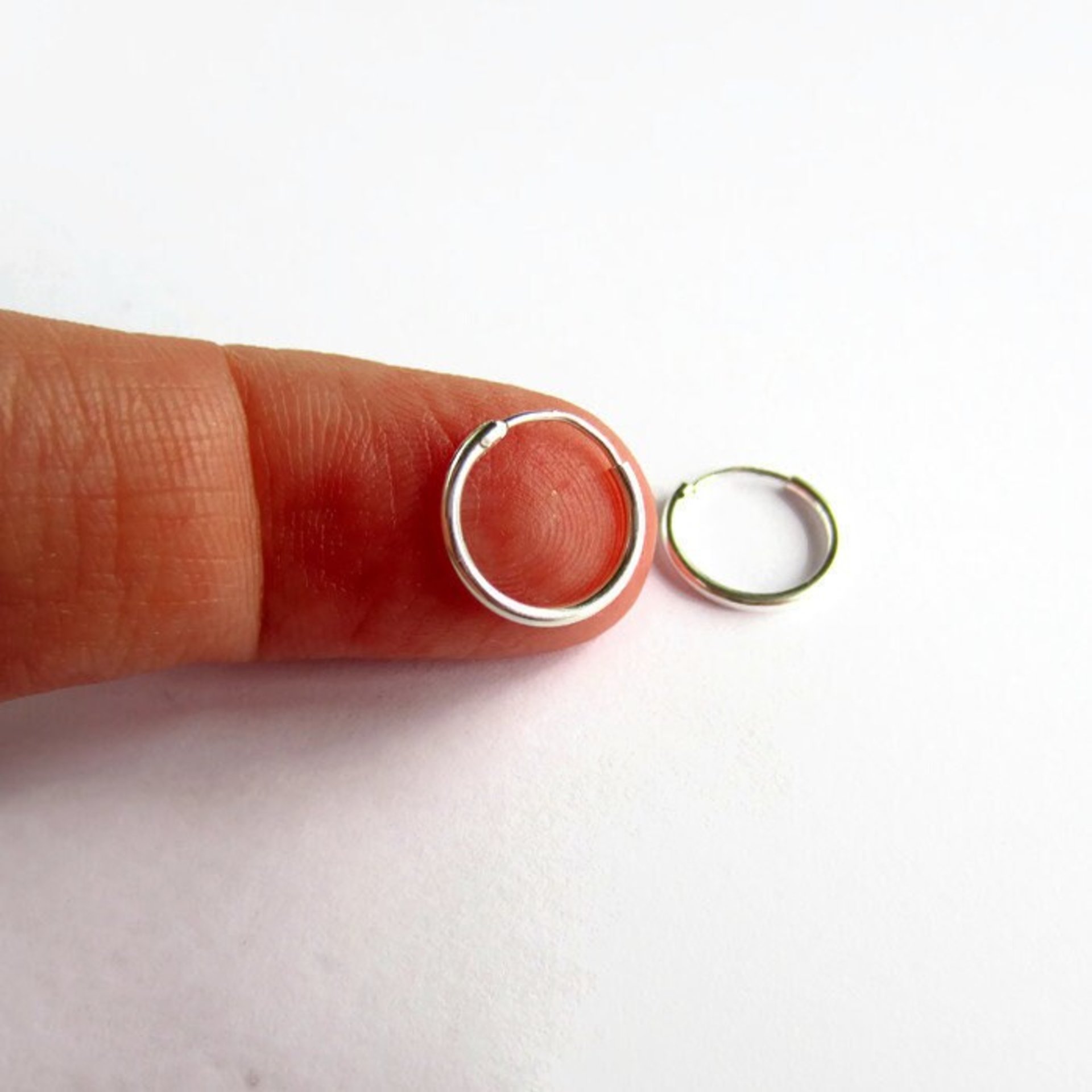 Single or Pair of 12mm 925 Sterling Silver Hinged Huggie Hoop Earrings ~ The Tiny Tree Frog Jewellery
