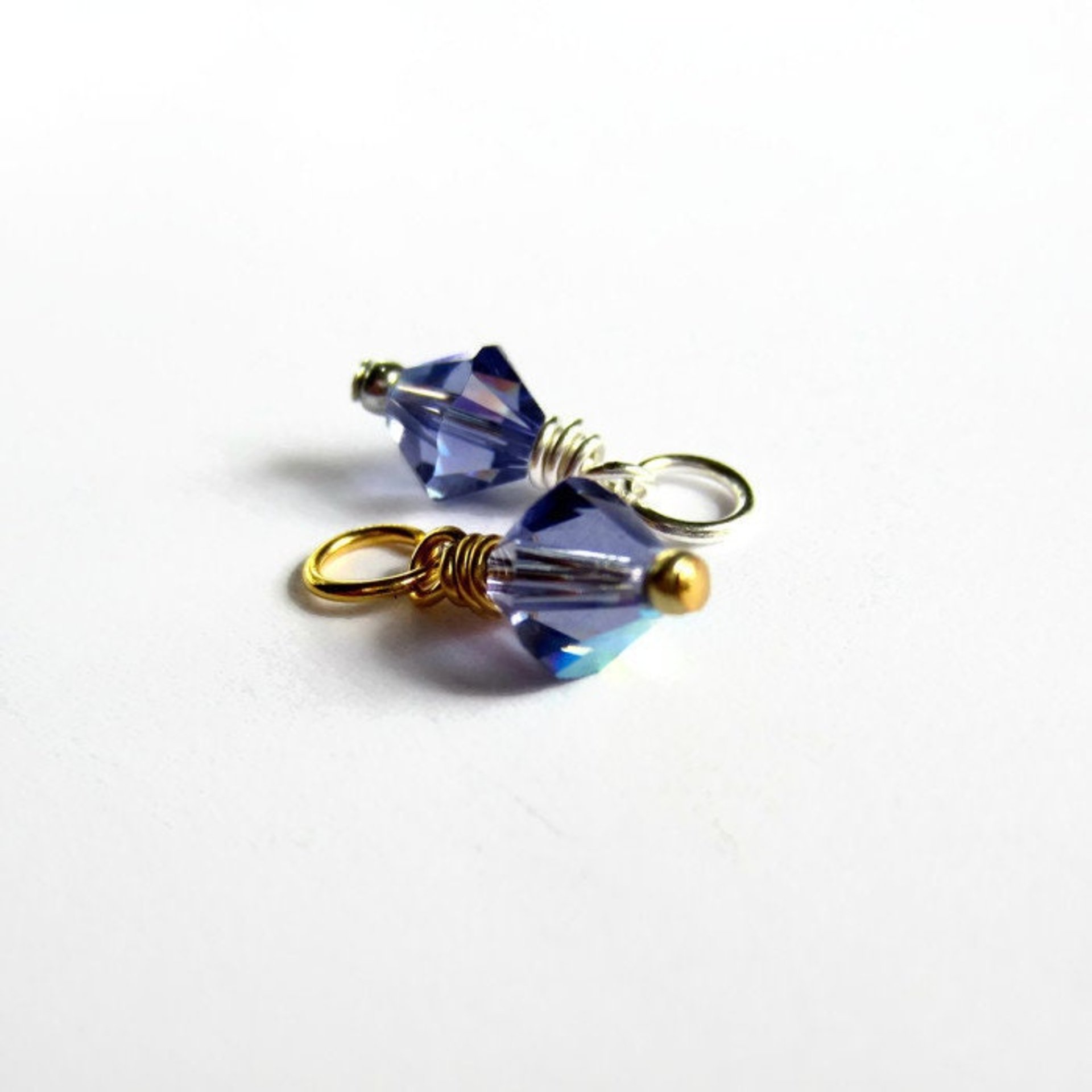 Tanzanite Purple Crystal Charm ~ Handmade by The Tiny Tree Frog Jewellery