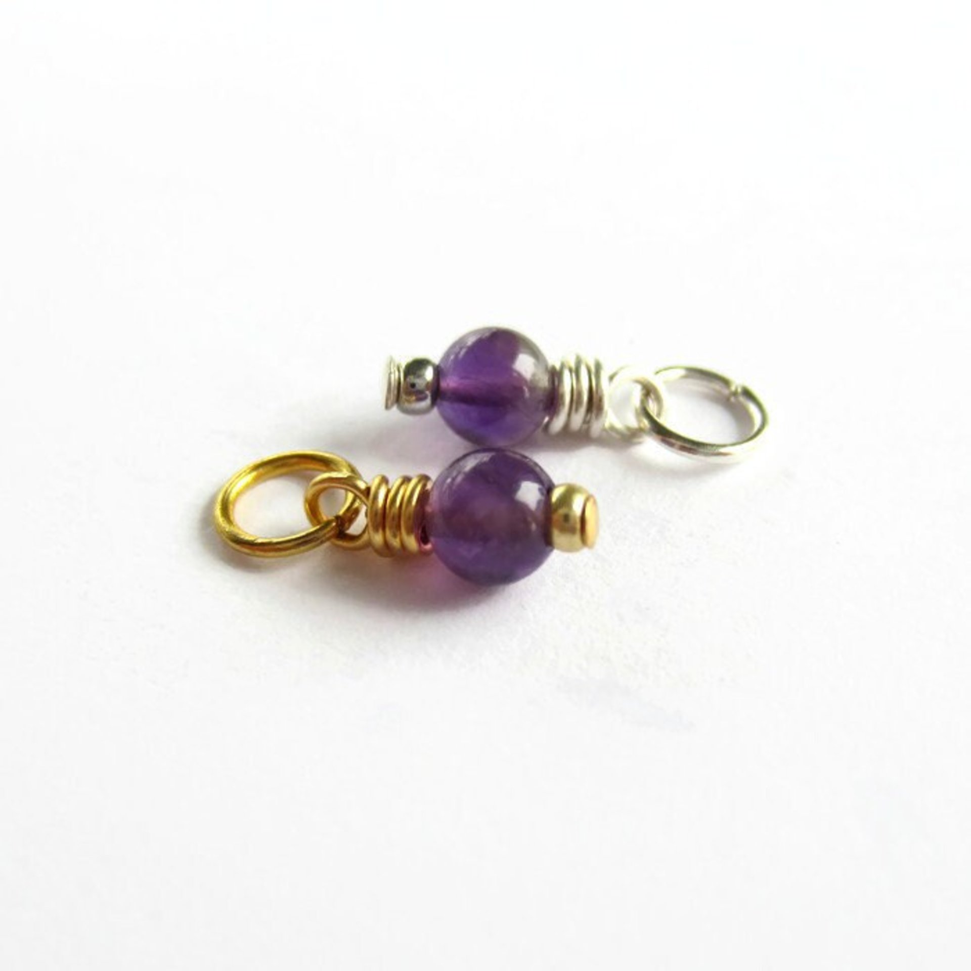 Amethyst Gemstone Charm ~ February Birthstone ~ Handmade by The Tiny Tree Frog Jewellery