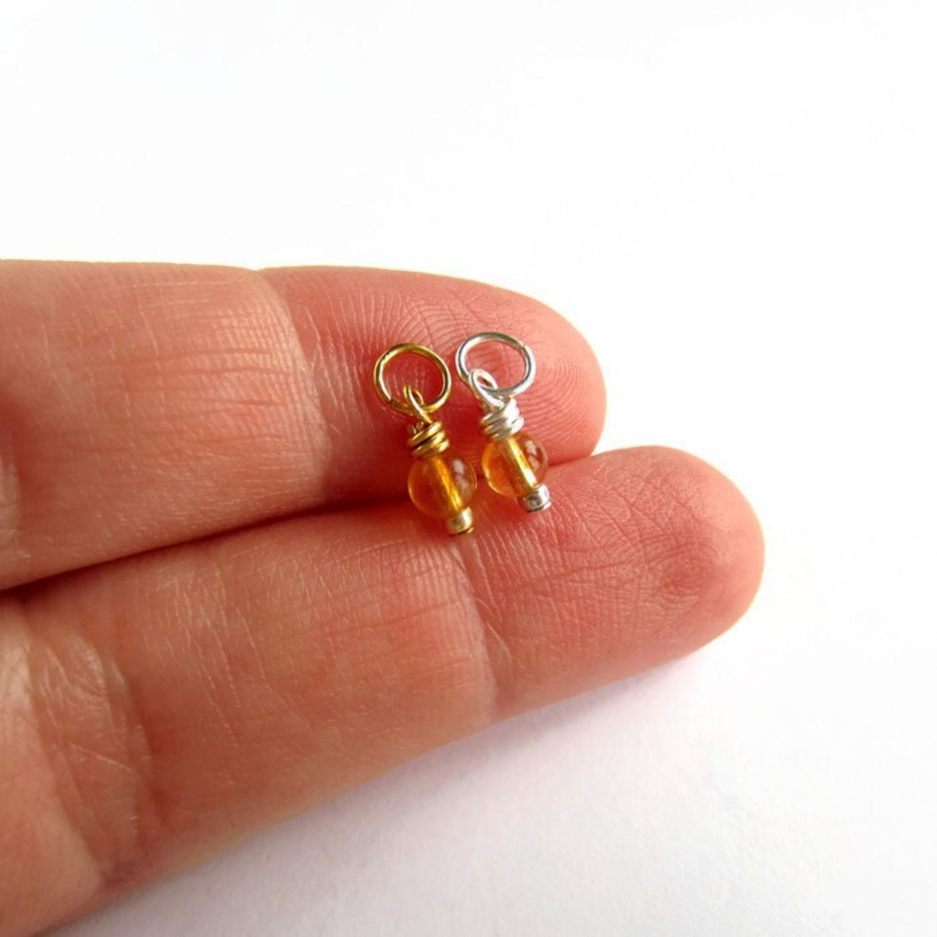 Citrine Gemstone Charm ~ November Birthstone ~ Handmade by The Tiny Tree Frog Jewellery