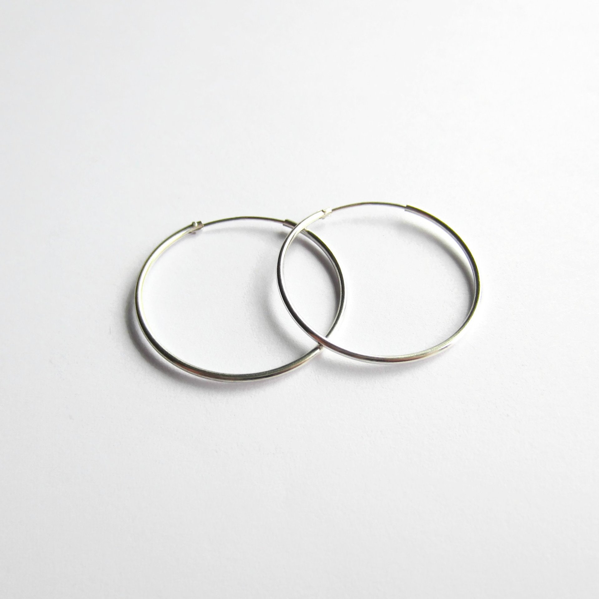Single or Pair of Large 30mm 925 Sterling Silver Hinged Hoop Earrings ~ The Tiny Tree Frog Jewellery
