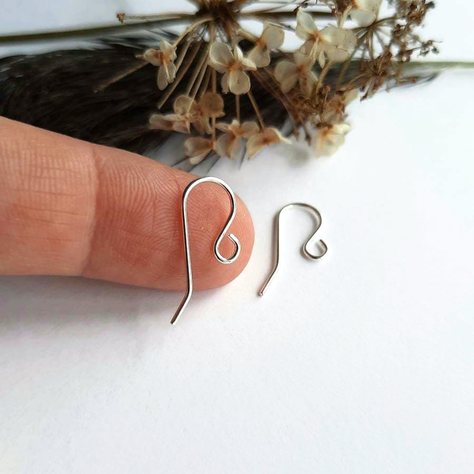 925 Sterling Silver Fish Hook Ear Wires ~ Handmade by The Tiny Tree Frog Jewellery
