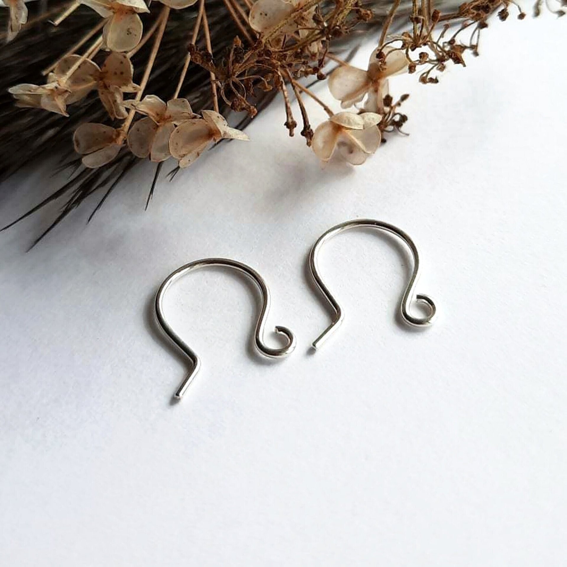 Mini 925 Sterling Silver Fish Hook Ear Wires ~ Handmade by The Tiny Tree Frog Jewellery