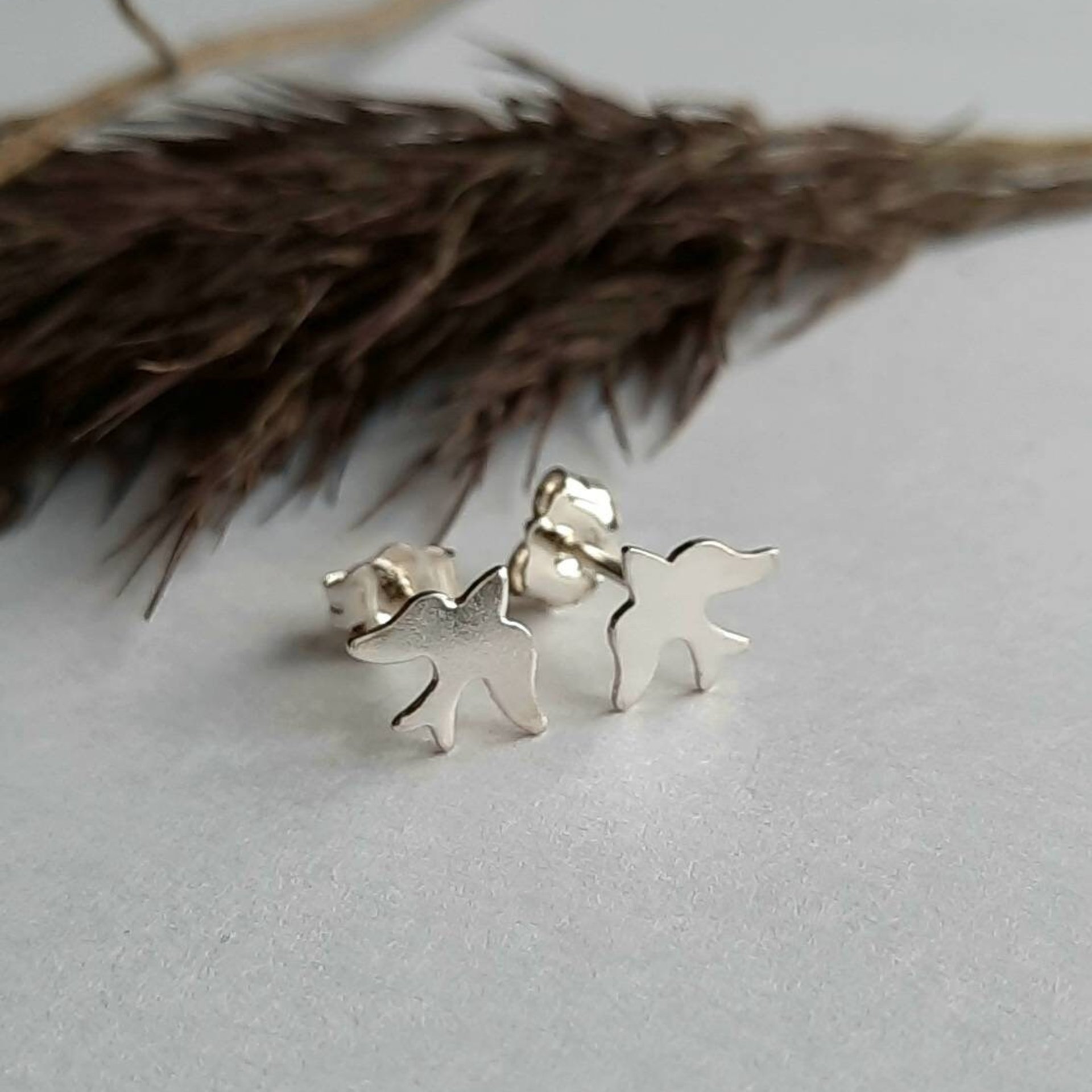 925 Sterling Silver Bird Earrings ~ Handmade by The Tiny Tree Frog Jewellery
