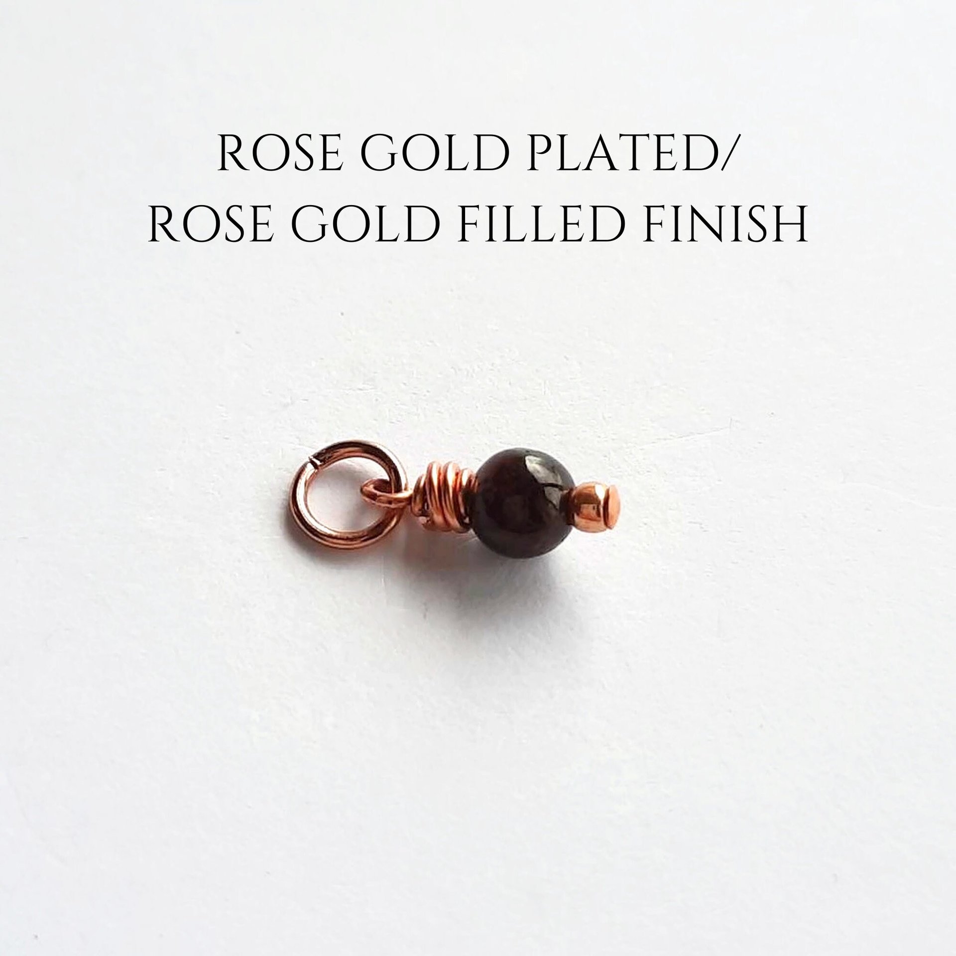 Garnet Gemstone Charm ~ January Birthstone ~ Handmade by The Tiny Tree Frog Jewellery
