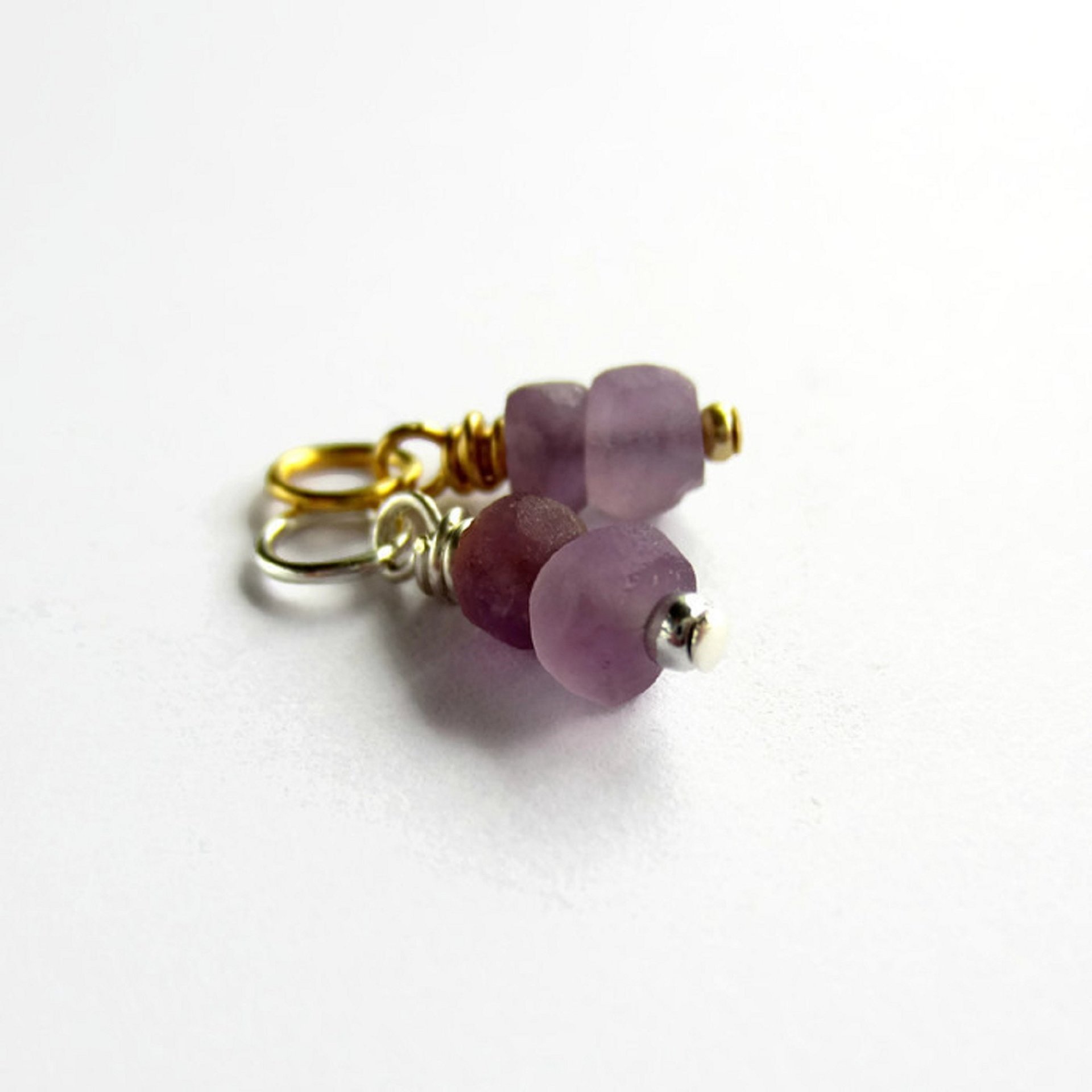 Raw Amethyst Gemstone Charm ~ February Birthstone ~ Handmade by The Tiny Tree Frog Jewellery